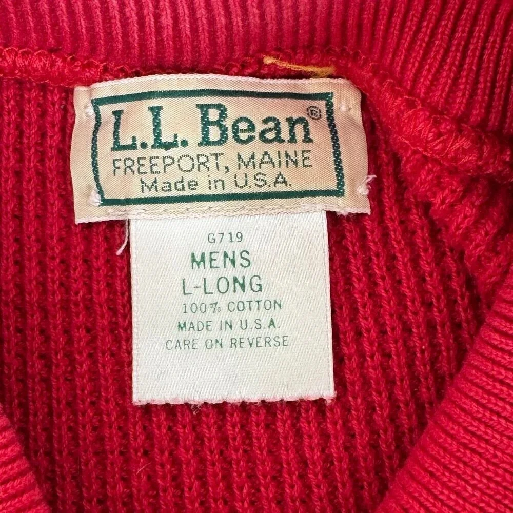 Vintage L. L. Bean Shawl Collar Sweater Large Tall‎
